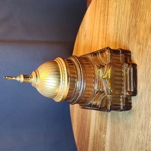 Avon " The Capital " Gold After Shave Collectors Bottle